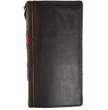 Genuine Leather Case For Apple iPhone 17 16 11 12 13 14 15  Pro Max Air 8 Plus Bible crafts SE Wallet Book luxury Diy HandMade Blue Red