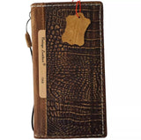 Genuine Leather Case For Apple iPhone 12 13 14 15 16 Pro Max 8 Plus Crafts SE Wallet luxury Mini