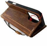 Genuine Leather Case For Apple iPhone 12 13 14 15 16 Pro Max 8 Plus Crafts SE Wallet luxury Mini