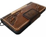 Genuine Leather Case For Apple iPhone 13 14 15 16 16E Pro Max 8 Plus Wallet Book HandMade Sewing Oiled