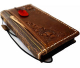 Genuine Leather Case For Apple iPhone 13 14 15 16 16E Pro Max 8 Plus Wallet Book HandMade Sewing Bible
