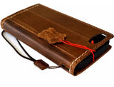 Genuine Leather Case For Apple iPhone 13 12 14 15 16 Pro Max Removable 8 Plus Wallet Book Hand Made Sewing  Art