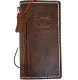 Genuine Leather Case For Apple iPhone 13 12 14 15 16 Pro Max Removable Wallet Book Hand Made Bull