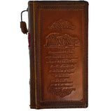 Genuine Leather Case For Apple iPhone 17 16 12 13 14 15 Pro Max Air 8 Plus Bible Crafts SE Wallet Book Mini Diy HandMade Feathers 16E Tan