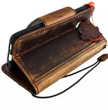 Genuine Leather Case For Apple iPhone 12 13 14 15 16 16E Pro Max Wallet Book Hand Made Limited Edition Magnetic Cooper Holes