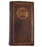 Genuine Leather Case For Apple iPhone 14 15 16E 17 Air Pro Max Football Wallet Book Cover Hand Made Special Vintage Route 66