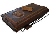 Genuine Leather Case For Apple iPhone 14 15 16E 17 Air Pro Max Football Wallet Book Cover Hand Made Special Vintage Route 66