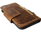 Genuine Leather Case For Apple iPhone 17 14 15 16 16E Pro Max Wallet Book HandMade Limited Edition Magnetic wrinkled