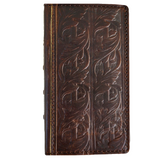 Genuine Leather Case For Apple iPhone 17 16 12 13 14 15 Pro Max Air 8 Plus Bible Crafts SE XS Wallet Book Stamp Mini Diy HandMade