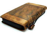Genuine Leather Case For Apple iPhone 15 14 13 12 11 Pro Max 7 8 plus diy crafts Wrinkled SE XS Wallet Book Vintage Style Card Slots Cover Wireless Full Grain Davis luxury Mini Art Diy Jafo
