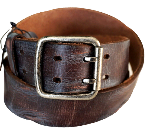 Genuine Full Leather Belt Mens Womens Waist Hand Made Classic Retro Vintage Size S M L XL 2XL 50S 60S Diy Ston Wash Art De Double Holes