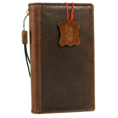 Genuine Leather For Apple iPhone 17 16 12 13 14 15 Pro Max 8 plus SE Air Case Wallet Book Mini