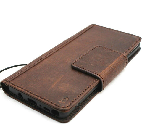 Genuine leather Case for Samsung Galaxy S10 Plus book wallet cover Cards wireless charging window Jafo magnetic slim daviscase