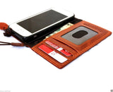 genuine oil cow leather hard case for iphone 5s 5c 5 cover book wallet credit card c s flip handmade luxury ! gift