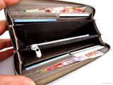 Genuine leather woman purse tote wallet zipper Coins credit Money Handbag id free shipping