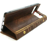 Genuine Leather Case for Google Pixel 6 Pro Book Wallet Bible holder Tan Retro Stand Luxury IL Davis 1948 5G wireless charging