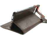 Genuine Leather Case for Google Pixel 6 Pro Book Wallet Magnetic Closure  Holder Dark Retro Stand Luxury Davis 1948 5G Wireless Charging