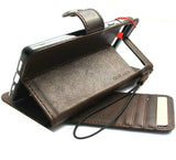 Genuine Leather Case for Google Pixel 6 Book Wallet  Closure Holder Dark Retro Stand Luxury Davis 1948 5G Wireless Charging IL