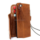 genuine oiled italy slim leather case for iphone 6  4.7 cover book wallet credit card premium 