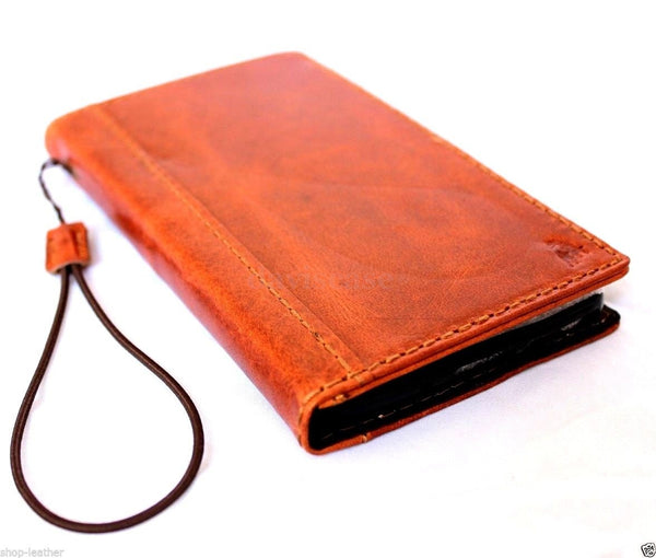 genuine oil cow leather hard case for iphone 5s 5c 5 cover book wallet credit card c s flip handmade luxury ! gift