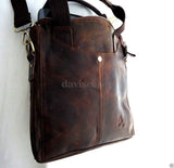 genuine Leather men Bag Messenger for iPad air retro cross body Shoulder Satchel 11 free shipping