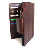 Genuine real Leather case for Apple iPad Air 2 (2014) hard magnet cover brown thin cards slots luxury slim A1566 A1567 daviscase