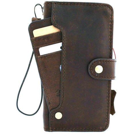 Genuine leather for apple iPhone 11 pro case cover vintage wallet credit car holder  book luxury holder slim Jafo wireless charging