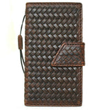 Genuine Dark Leather case For Apple iPhone 11 PRO Case Cover Vintage Design Wallet Credit Cards ID window Holder Book Holder Wireless Charging Davis