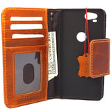 Véritable étui en cuir véritable pour Google Pixel 2 livre portefeuille fait à la main magnétique rétro luxe AU slim Davis