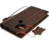 Genuine Natural Leather Case for Google Pixel 5 Book Wallet Full Holder Retro Soft Luxury Slim Davis 1948 wireless charging