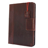 genuine natural Leather Bag for apple iPad mini 4 case cover handbag cards slots vintage brown luxury daviscase