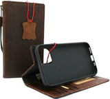 Véritable étui en cuir véritable pour Google Pixel 4 XL Book Wallet Porte-monnaie fait à la main Rétro Luxe IL Davis 1948