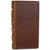Genuine Dark Leather Case for Google Pixel 5a 5G Book Bible Design Wallet Cards Holder Retro Stand Luxury IL Davis 1948