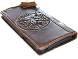 Étui en cuir véritable pour Google Pixel 6 6a 7 7a 8 pro Book Wallet Book Retro Stand Luxury Dark Davis 1948 5G Chargement sans fil L'Arbre de Vie