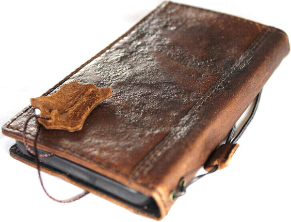 Étui en cuir véritable pour Google Pixel 6 6A 7A 7 8 Pro Book Wallet Retro Stand Luxe IL Davis 1948 5G Rétro Rustique Chargement sans fil froissé Art