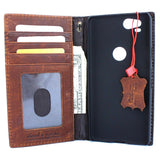 Véritable étui en cuir véritable pour Google Pixel 2 Book Wallet fait à la main rétro luxe IL slim Davis