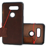 Genuine vintage leather Case for LG V40 slim cover magnetic luxury wallet handmade soft holder daviscase V 30 oiled