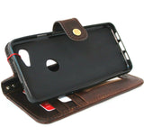 Genuine Real Leather Case for Google Pixel 3A Book Wallet Handmade soft holder Retro Luxury Davis 1948 prime