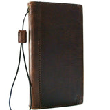 Genuine leather Case for LG V50 book wallet cover slim brown cards slots premium handmade jafo 48
