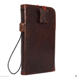 genuine vintage leather Case fit apple iphone 6 plus book wallet magnet cover brown cards slots slim 6s daviscase