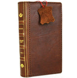 Genuine Dark Leather Case for Google Pixel 5a 5G Book Bible Design Wallet Cards Holder Retro Stand Luxury IL Davis 1948
