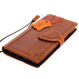 Echtes geöltes Echtleder Case für Apple iPhone 7 Book Wallet Cover magnetisch DE