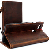 Véritable étui en cuir véritable pour Google Pixel 3A XL Book Wallet Porte-monnaie fait à la main Rétro Luxe IL Davis 1948