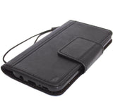Genuine vintage oil leather Case for Samsung Galaxy S8 Plus book wallet magnetic black