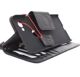 Véritable étui en cuir véritable pour Google Pixel 2 XL livre portefeuille fait à la main rétro magnétique noir luxe support souple IL Davis