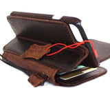 Genuine REAL leather apple iPhone 7 Detachable magnetic case cover wallet credit slim holder book Removable davis