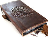 Étui en cuir véritable pour Google Pixel 6 6a 7 7a 8 pro Book Wallet Book Retro Stand Luxury Dark Davis 1948 5G Chargement sans fil L'Arbre de Vie