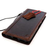 Véritable étui en cuir véritable pour Google Pixel 2 XL Book Wallet Porte-monnaie fait à la main Rétro Luxe IL Davis 1948