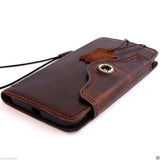 Genuine Real Leather Case for Huawei Nexus 6P Book Wallet closure cover Handmade Retro Luxury brown IL