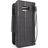 Genuine vintage oil leather Case for Samsung Galaxy S8 Plus book wallet magnetic black